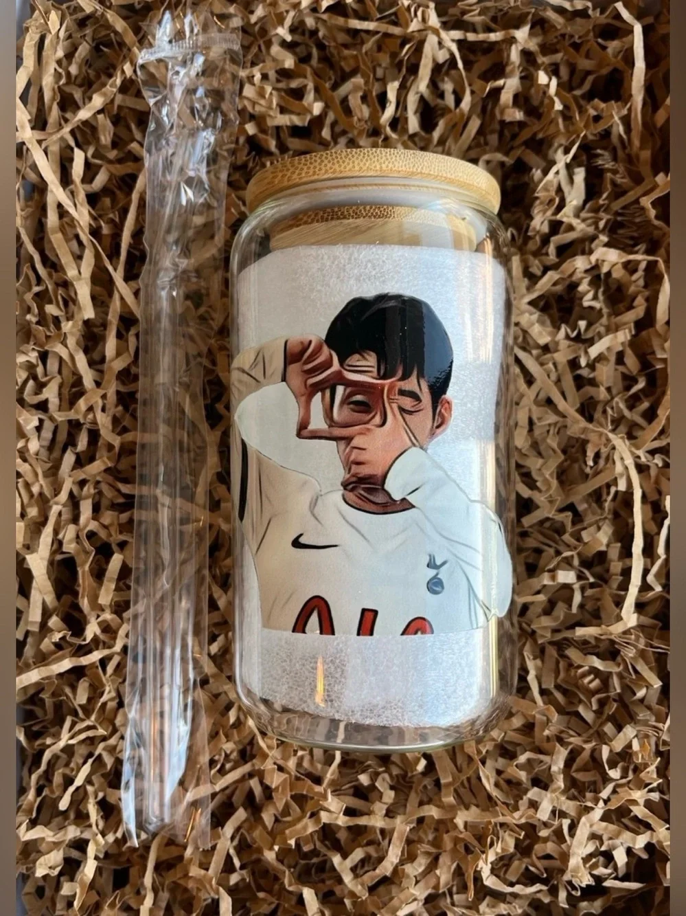 Hueng min Son Tottenham LAFC Soccer Football 16oz Clear Cup Tumbler